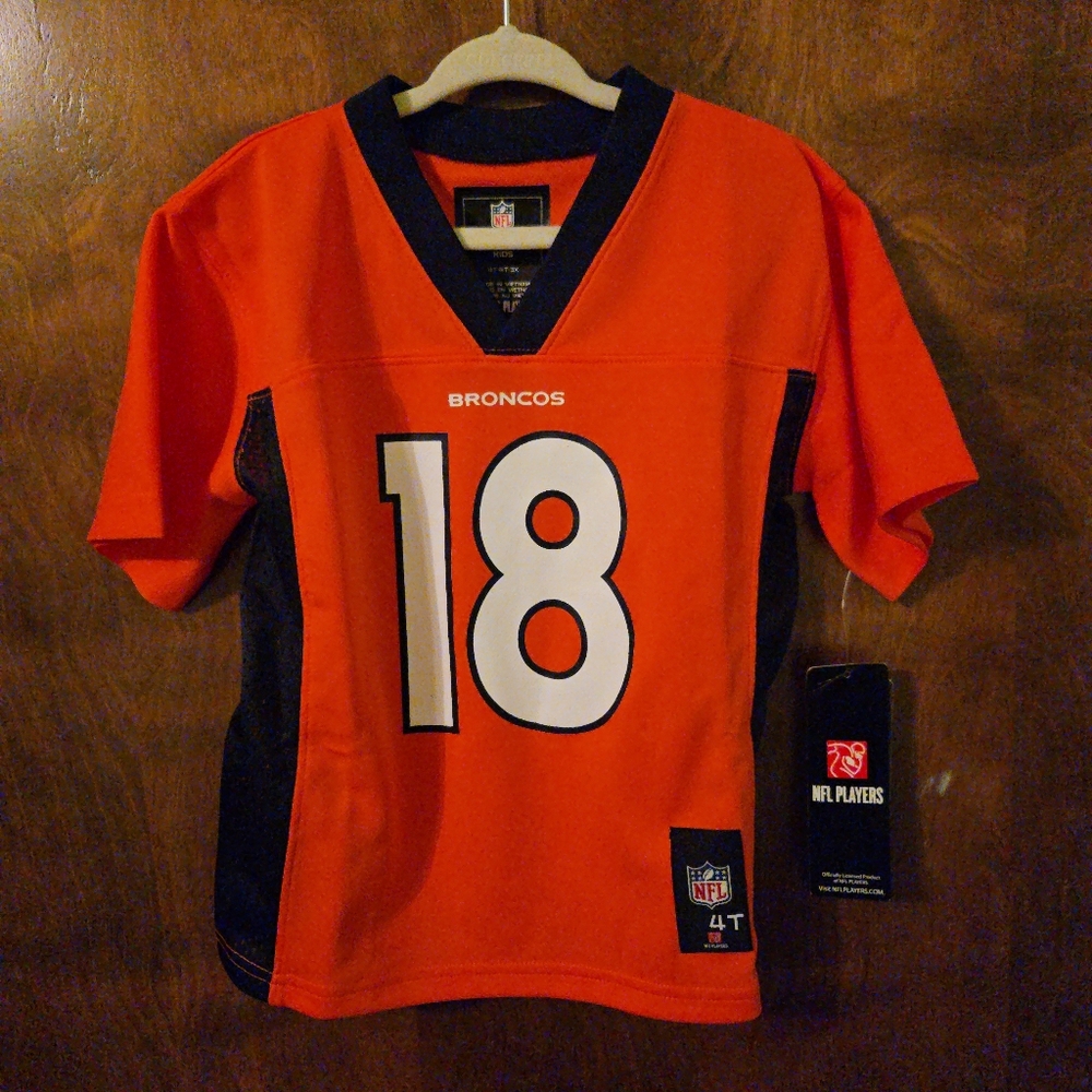 Peyton Manning jersey size 4 toddler . NWT.